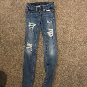 American Eagle Super Stretch Distressed Denim